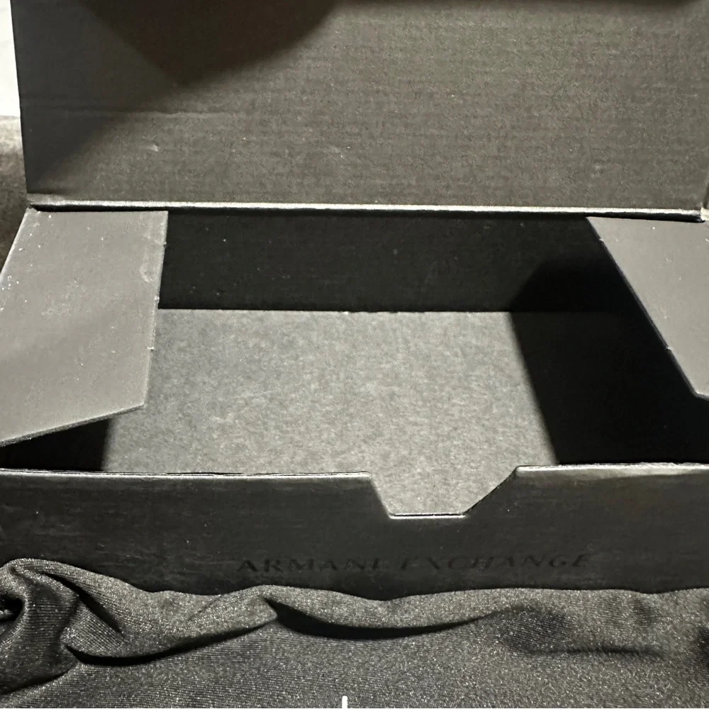 Armani Exchange A/X Eyeglass Sunglass Presentation Box w/Drawstring Pouch Black